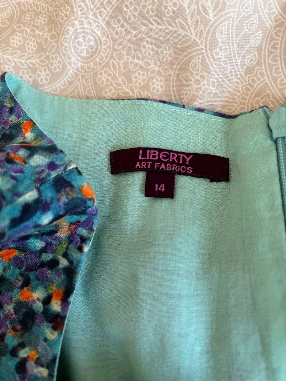 Liberty Art Fabrics Print Shift Dress size 14 - Picture 2 of 5
